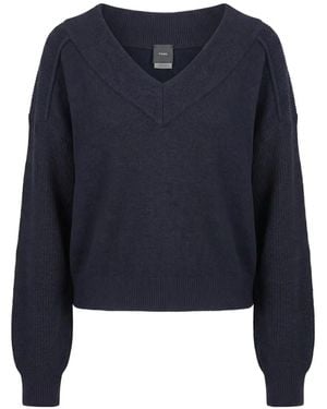Pinko Cropped Wool Sweater - Blue
