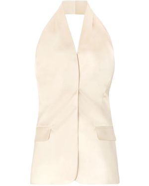 Genny Top Aus Satin - Natur