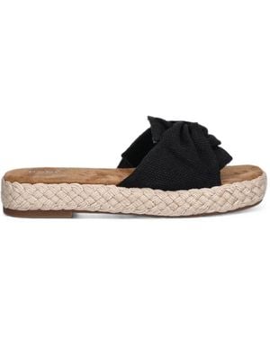 TOMS Abby Knot-Detail Espadrille Slides - Black