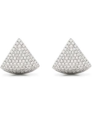 EF Collection Orecchini A Bottone - Bianco