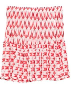 Missoni Minifalda Con Volantes - Rojo