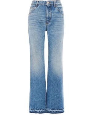 Chloé Frayed-Hem Flared Jeans - Blue
