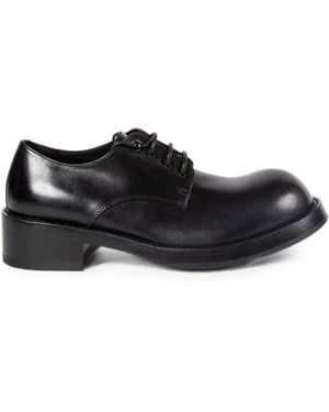 Ann Demeulemeester Semi-Gloss Leather Derby Shoes - Black