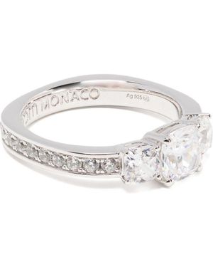 Apm Monaco Pavé Band Ring - White