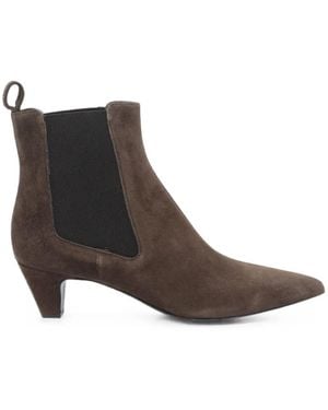 Fabi Bottines Chelsea En Daim - Brown