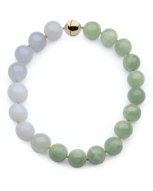 Luminous 27 Bolas Duo Aventurine Necklace - Green