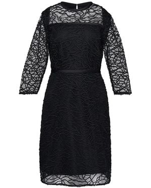 Club21 Mini Abstract-Scribble Lace Dress - Black