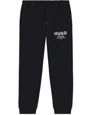 HUGO Logo-Print Track Trousers - Black