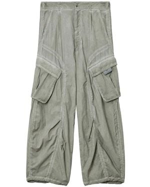 Izzue Wide-Leg Cargo Trousers - Grey
