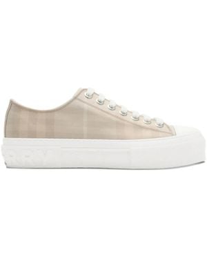 Burberry Karierte Sneakers - Weiß