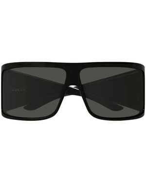 Gucci Mask Geometric-Frame Sunglasses - Black