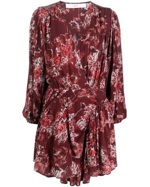 IRO Azula Floral-Print Dress - Red