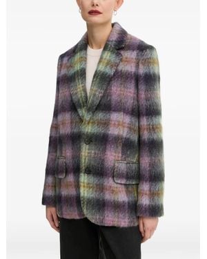 Paul Smith Plaid-Check Blazer - Gray