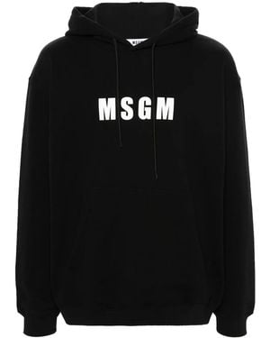 MSGM Hoodie Met Logoprint - Zwart