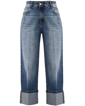 Kocca Jeans Crop Enio A Vita Alta - Blu