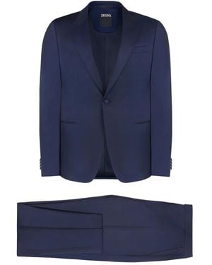 ZEGNA Single-Breasted Suit - Blue