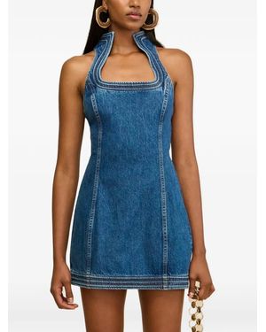 Cult Gaia Azura Zip-Up Mini Dress - Blue