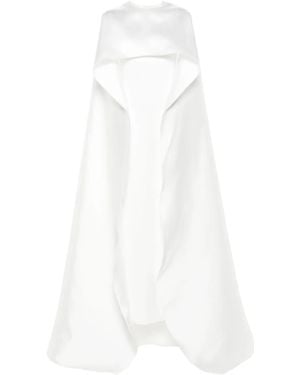 Solace London Vestido maxi de crepé - Blanco