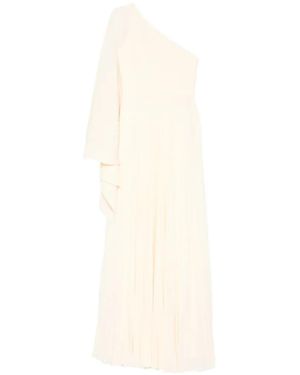 Solace London Robe Longue Maci À Design À Une Épaule - White