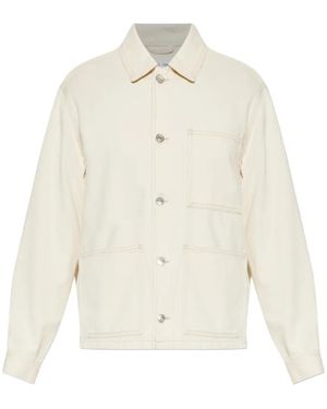 Samsøe & Samsøe Sachore Button-Up Denim Jacket - White