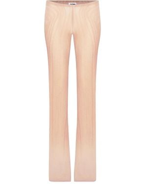 Jean Paul Gaultier プリント メッシュパンツ - ホワイト