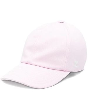 Courreges Signature AC Baseballkappe mit Logo - Pink