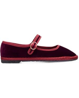 Flabelus Boris Velvet Ballet Flats - Purple
