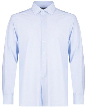 Corneliani Buttoned Collared Shirt - Blue