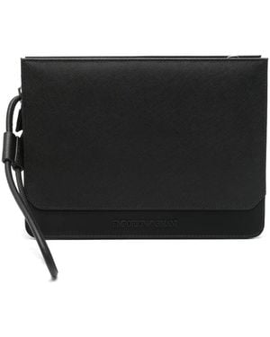 Emporio Armani ロゴ トラベルポーチ - ブラック