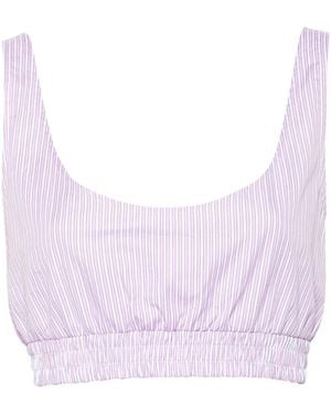MODES GARMENTS ストライプ クロップドトップ - ピンク