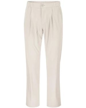 Herno Pleat Elasticated Trousers - White