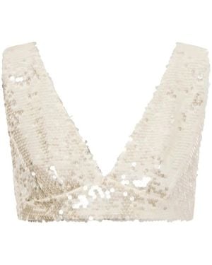 Philosophy Di Lorenzo Serafini Sequin Top - Natural