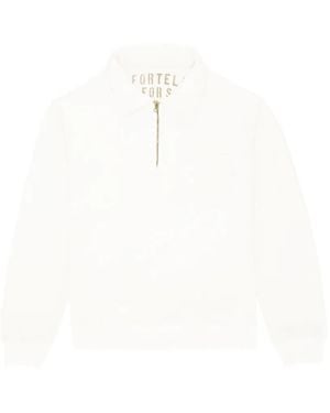 Fortela Half-Zip Sweatshirt - White