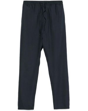 Canali Drawstring-Waistband Trousers - Blue