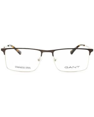 GANT Rectangle-Frame Glasses - White
