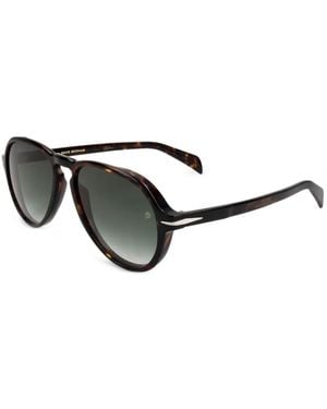 David Beckham Tortoiseshell-Effect Pilot-Frame Sunglasses - Brown
