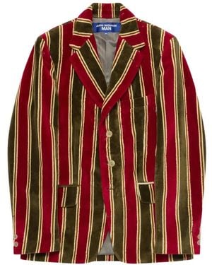 Junya Watanabe Striped V-Neck Jacket - Red