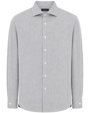 Tombolini Camisa A Rayas Verticales - Gris