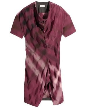 Lemaire Asymmetrisches Hemd-Midikleid - Rot