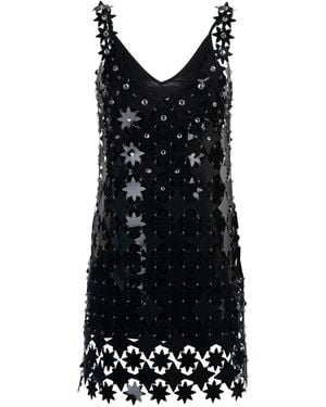 Rabanne Vestido mini con detalles de estrellas - Negro