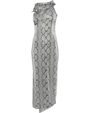 Coperni Lamé Effect Maxi Dress - Grey