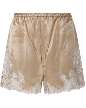 By Malene Birger Eri Lace-Trimmed Shorts - Natural