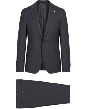 Luigi Bianchi Single-Breasted Notch-Lapel Suit - Blue