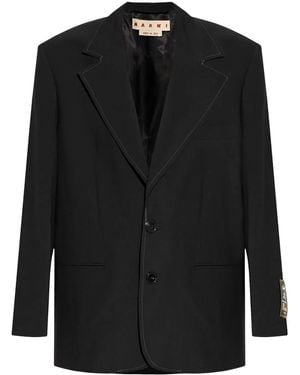 Marni Single-Breasted Blazer - Black