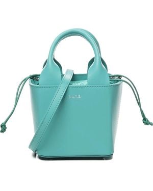 Date Cubo Drawstring Tote Bag - Blue