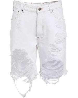 SER.O.YA Frayed-Effect Shorts - White