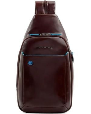 Piquadro Rucksack Mit Logo-Schild - Lila