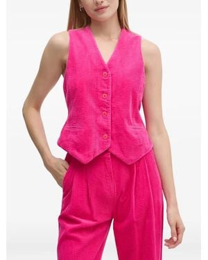 La Petite Francaise Chaleco con botones - Rosa