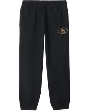 Burberry Pantalones De Chándal De Algodón - Azul
