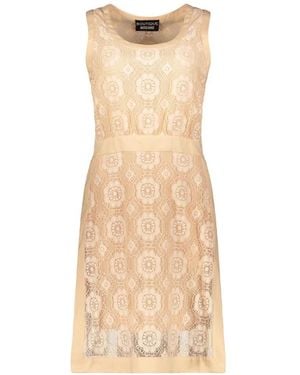 Moschino Lace-Overlay Sleeveless Mini Dress - Natural